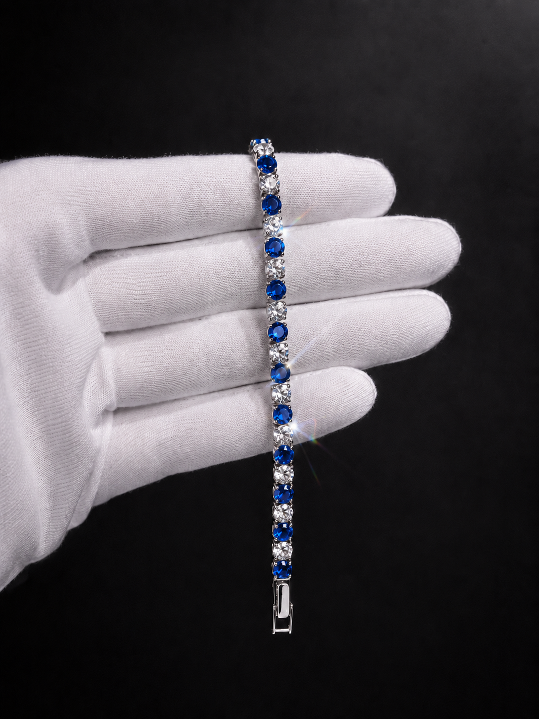 Bransoletka z Niebieskimi Diamentami – Stal 316