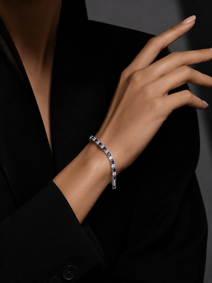 Bransoletka z Niebieskimi Diamentami – Stal 316