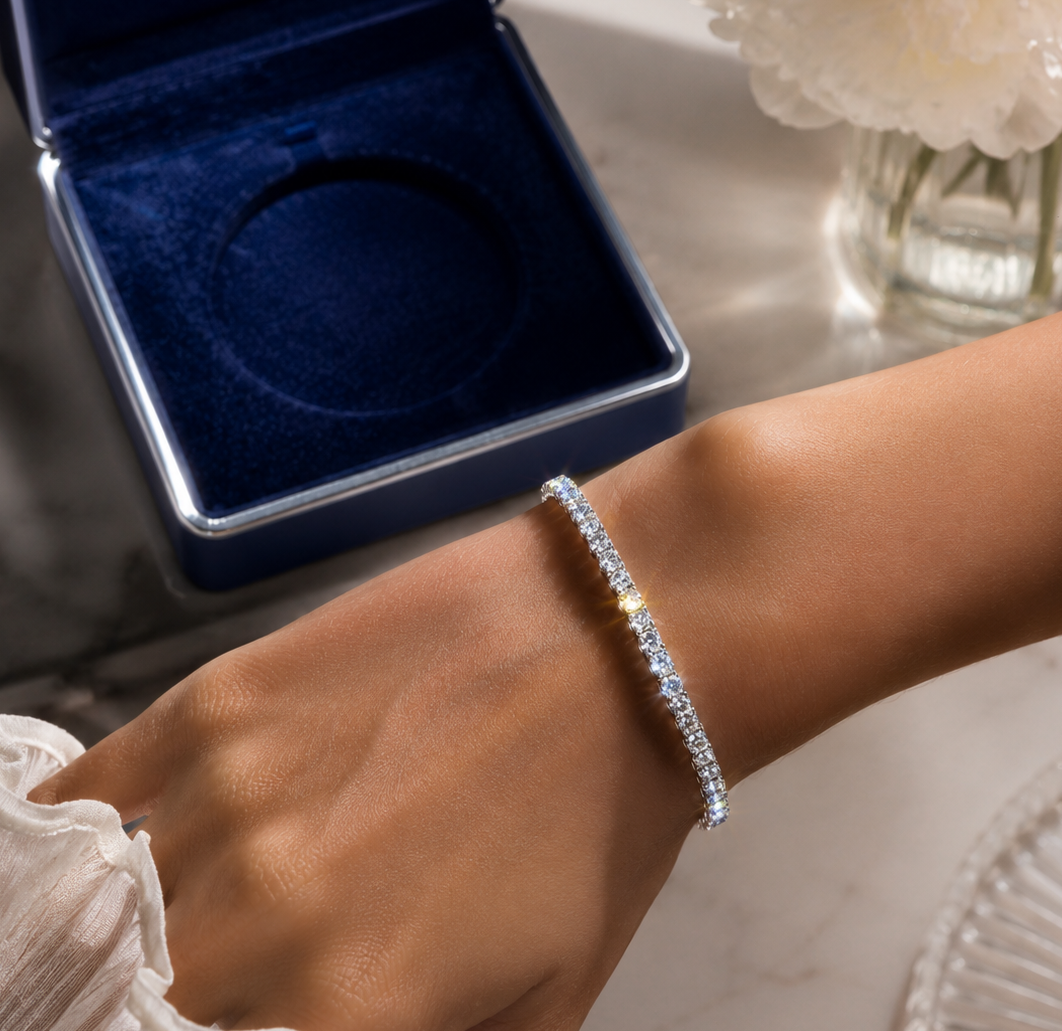 Podwójna Bransoletka Tenisowa Stal 316