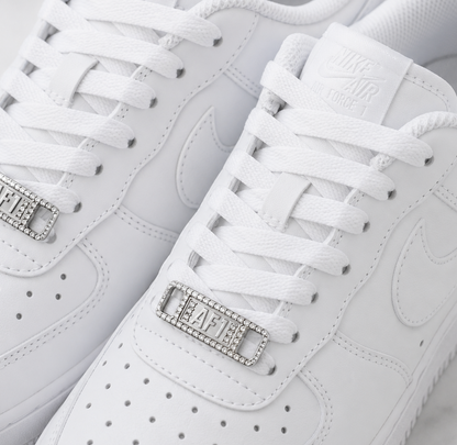 Zaczepki do Nike AF1 w kolorze złota i srebra