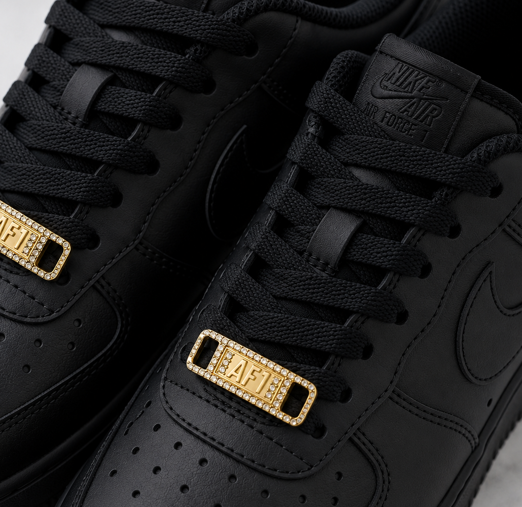 Zaczepki do Nike AF1 w kolorze złota i srebra