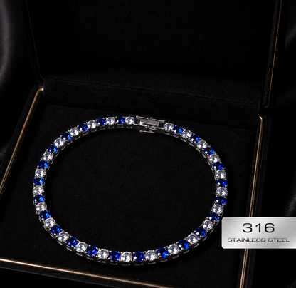 Bransoletka z Niebieskimi Diamentami – Stal 316