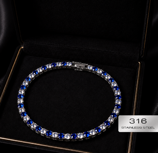 Bransoletka z Niebieskimi Diamentami – Stal 316