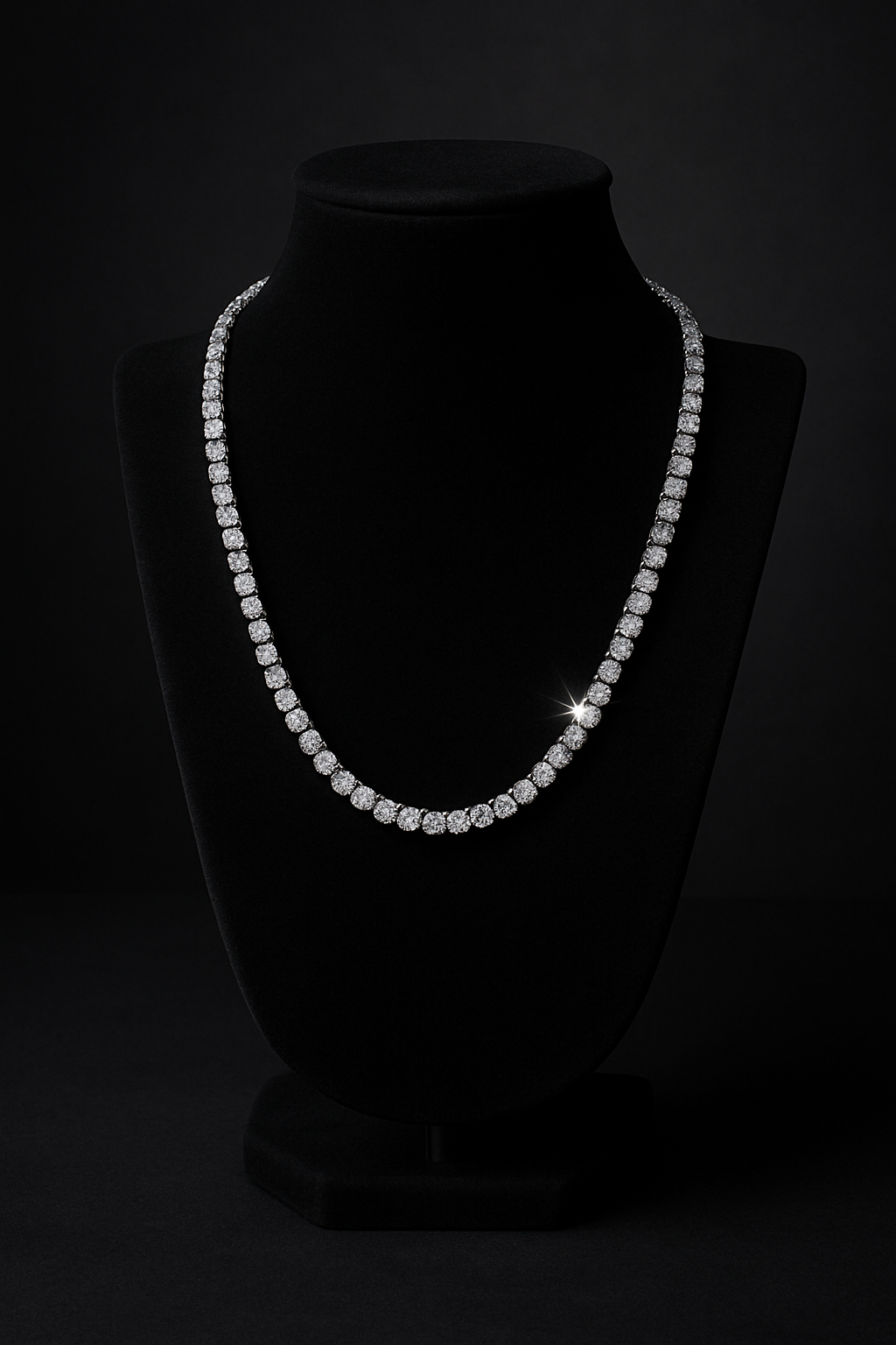 Łańcuch tenisowy diament x silver
