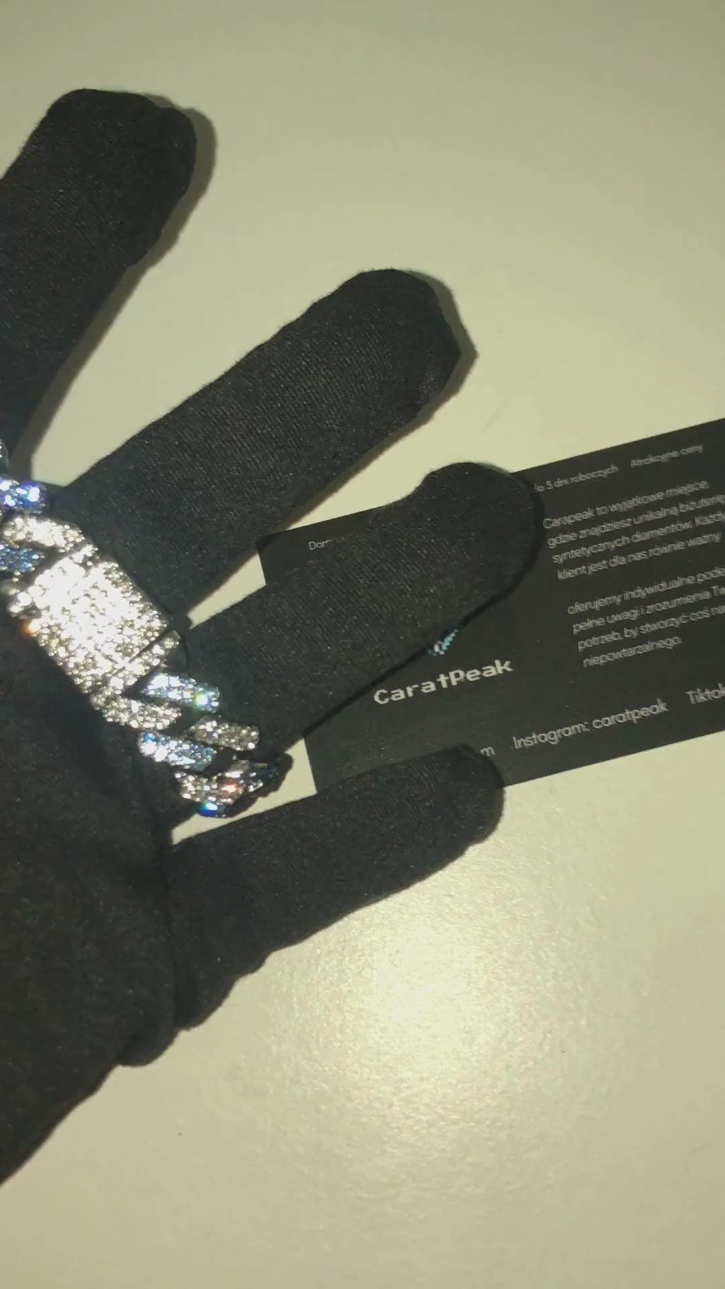 Bransoleta kubańska blue x silver 20 cm