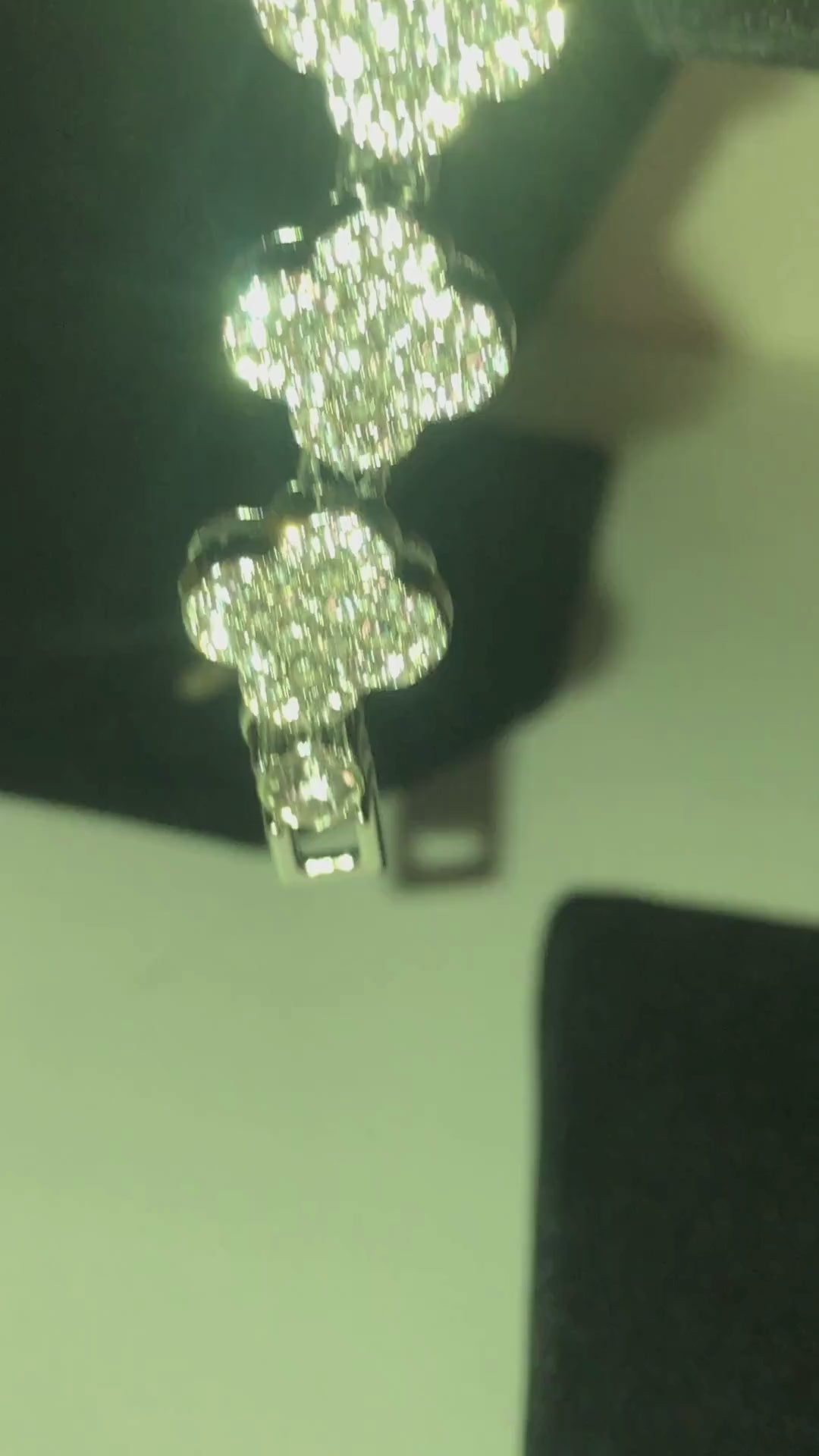 Bransoletka unisex srebrna z syntetycznymi diamentami – 18 cm