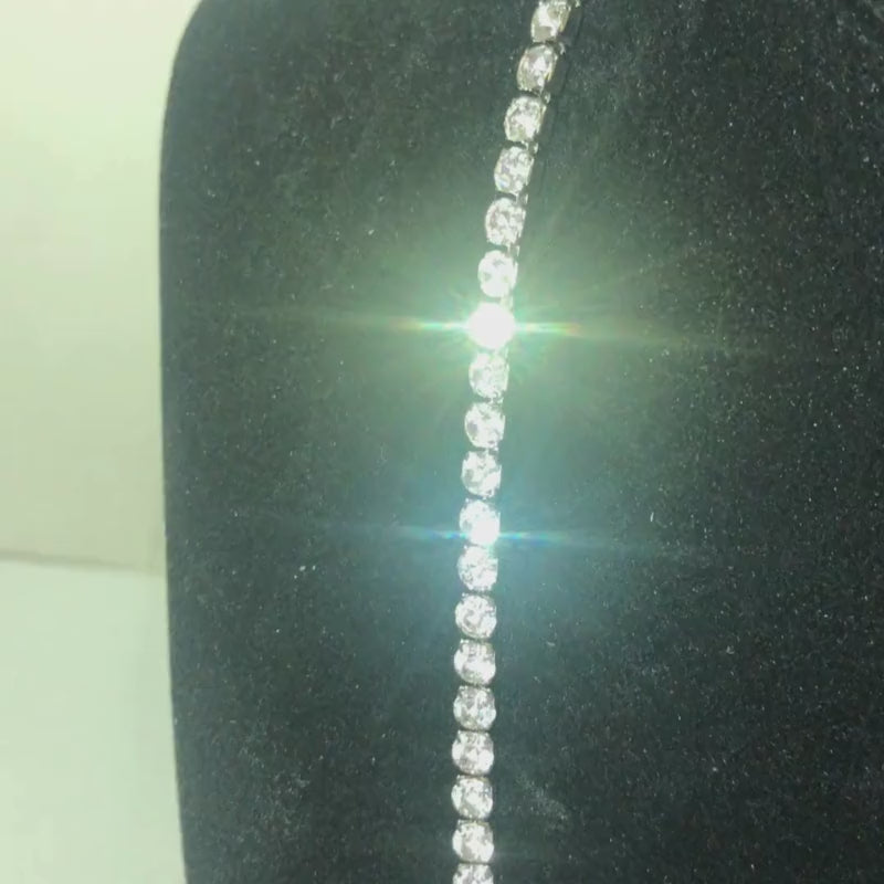 Łańcuch tenisowy diament x silver