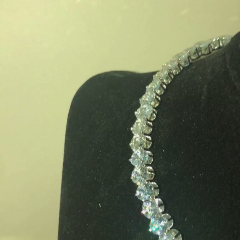 Choker diament x silver