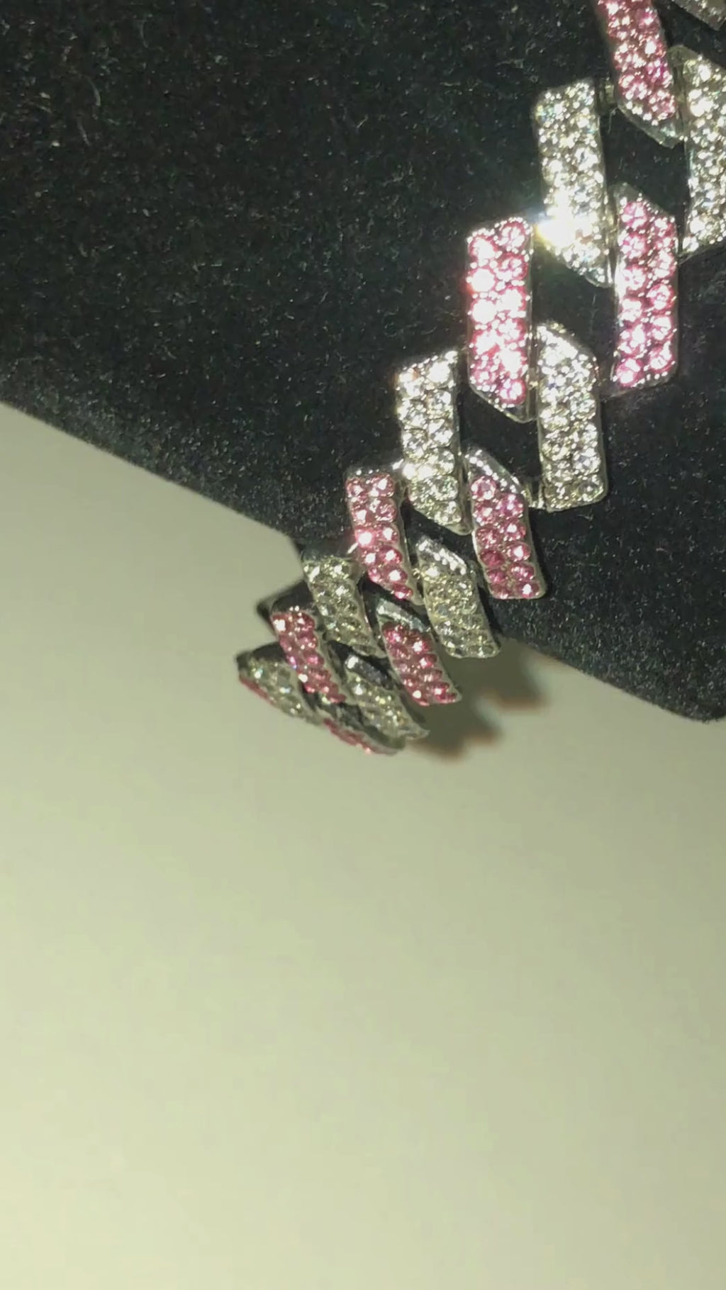 Kubańska bransoleta różowo-srebrna 20 cm – stylowa bransoletka unisex