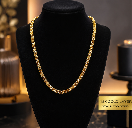 Złoty Łańcuch Męski 18K – Stal 316